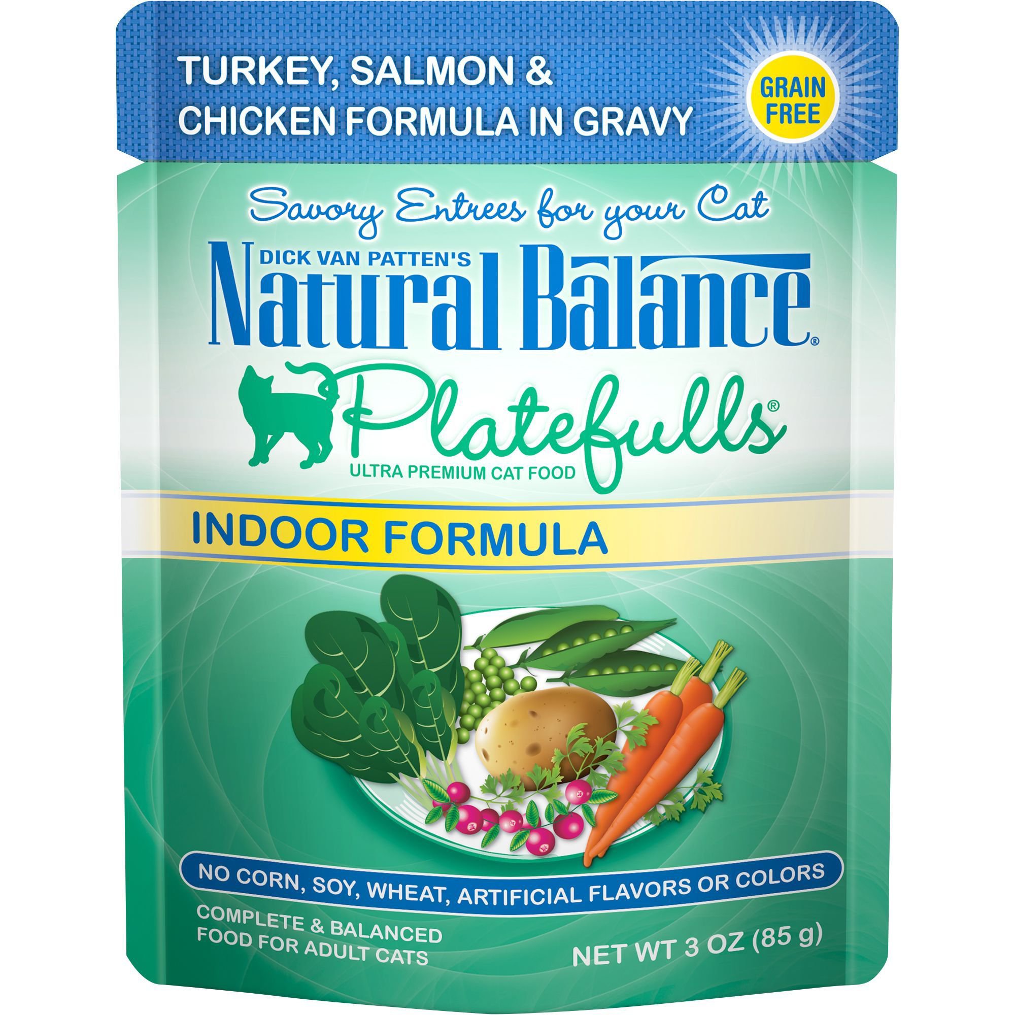 Natural Balance Platefulls Turkey & Salmon Indoor Adult Cat Food Petco