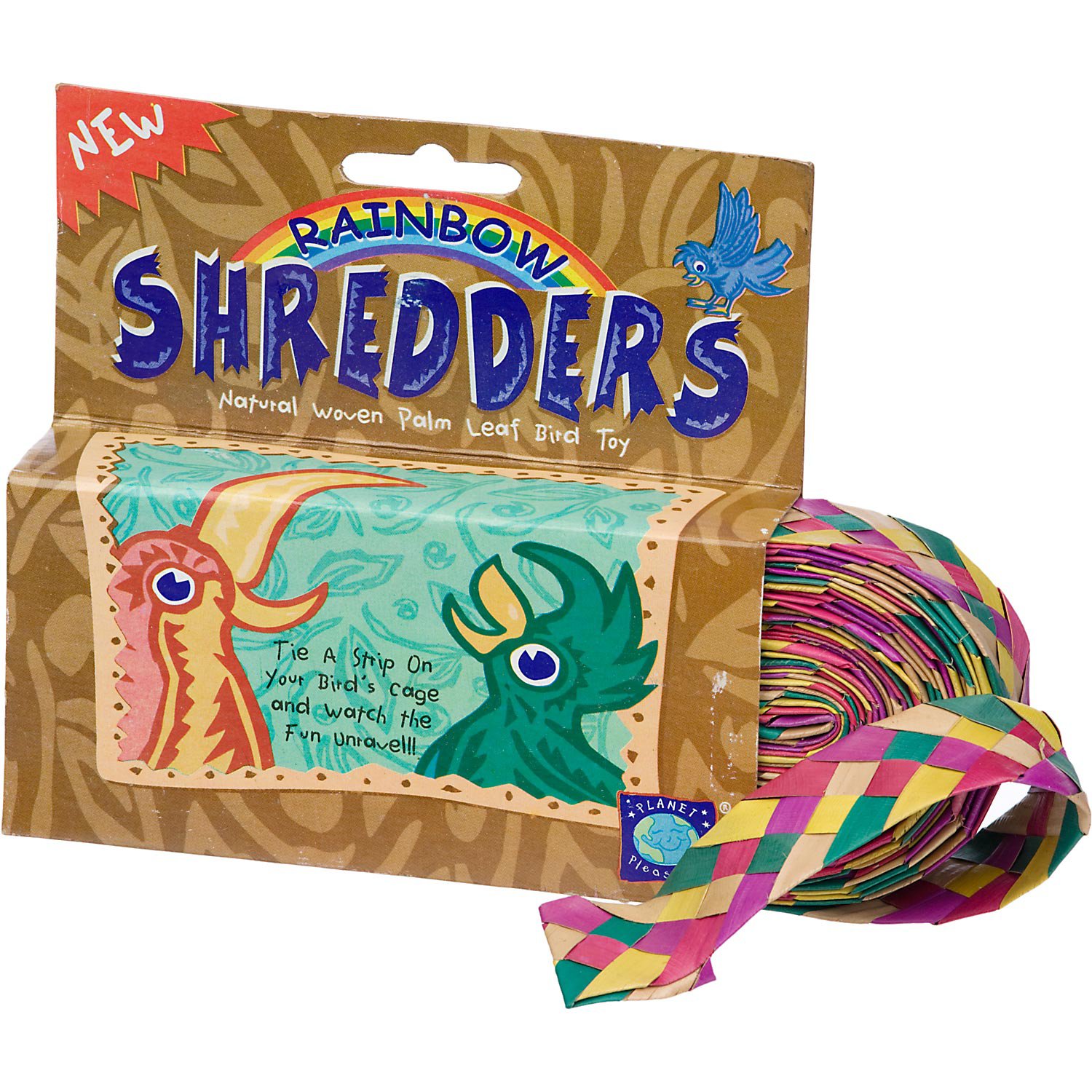 Pleasures Rainbow Shredders Straight Ribbon Bird Toy Petco Store