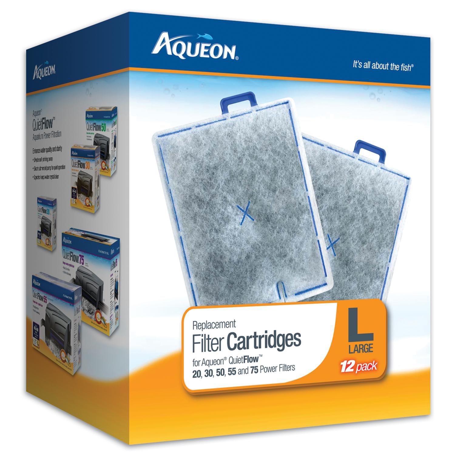 Aqueon Replacement Filter Cartridges, Large, Pack of 12 eBay