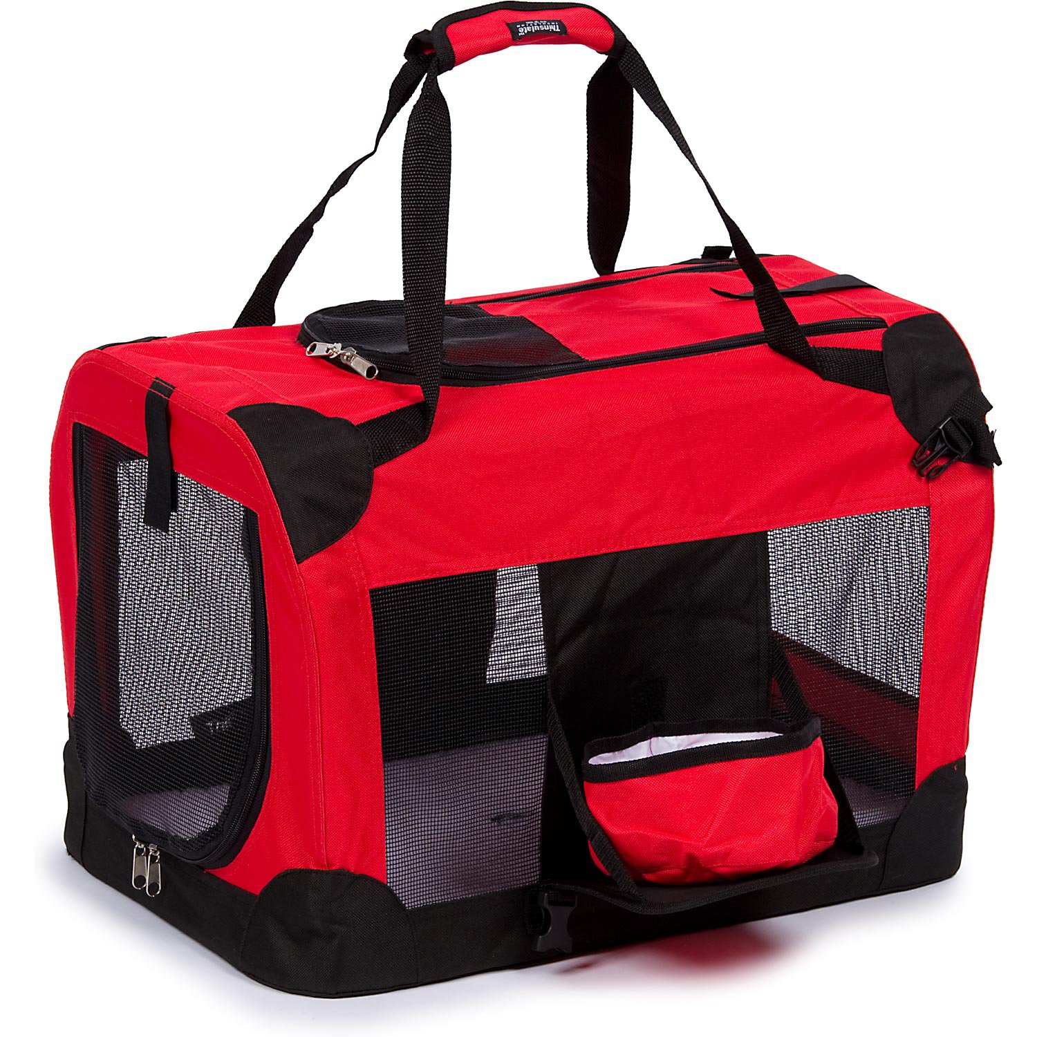 Pet Life Folding Deluxe 360 Vista View House Carrier in Red Petco