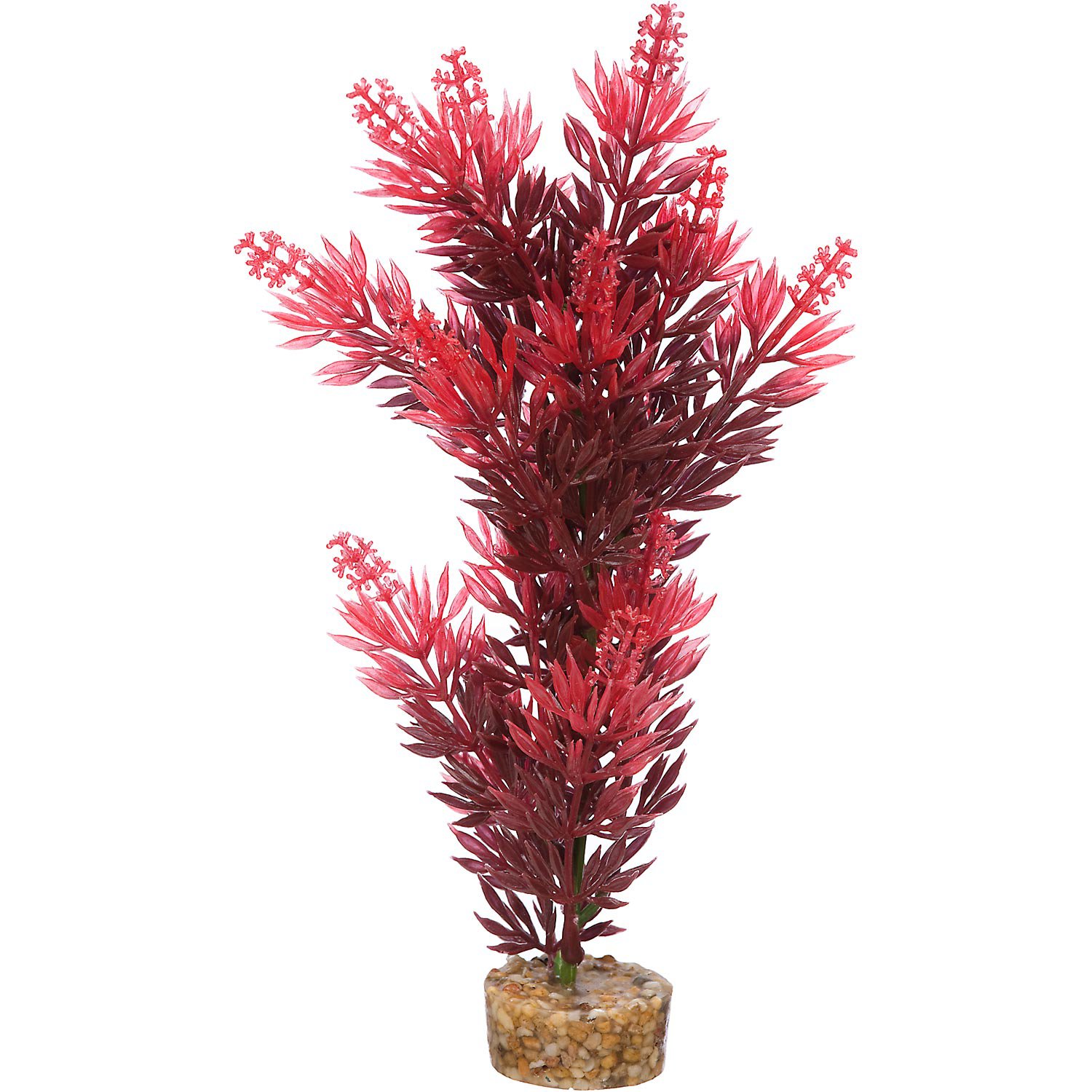 Imagitarium Red Bush Plant Plastic Aquarium Plant Petco