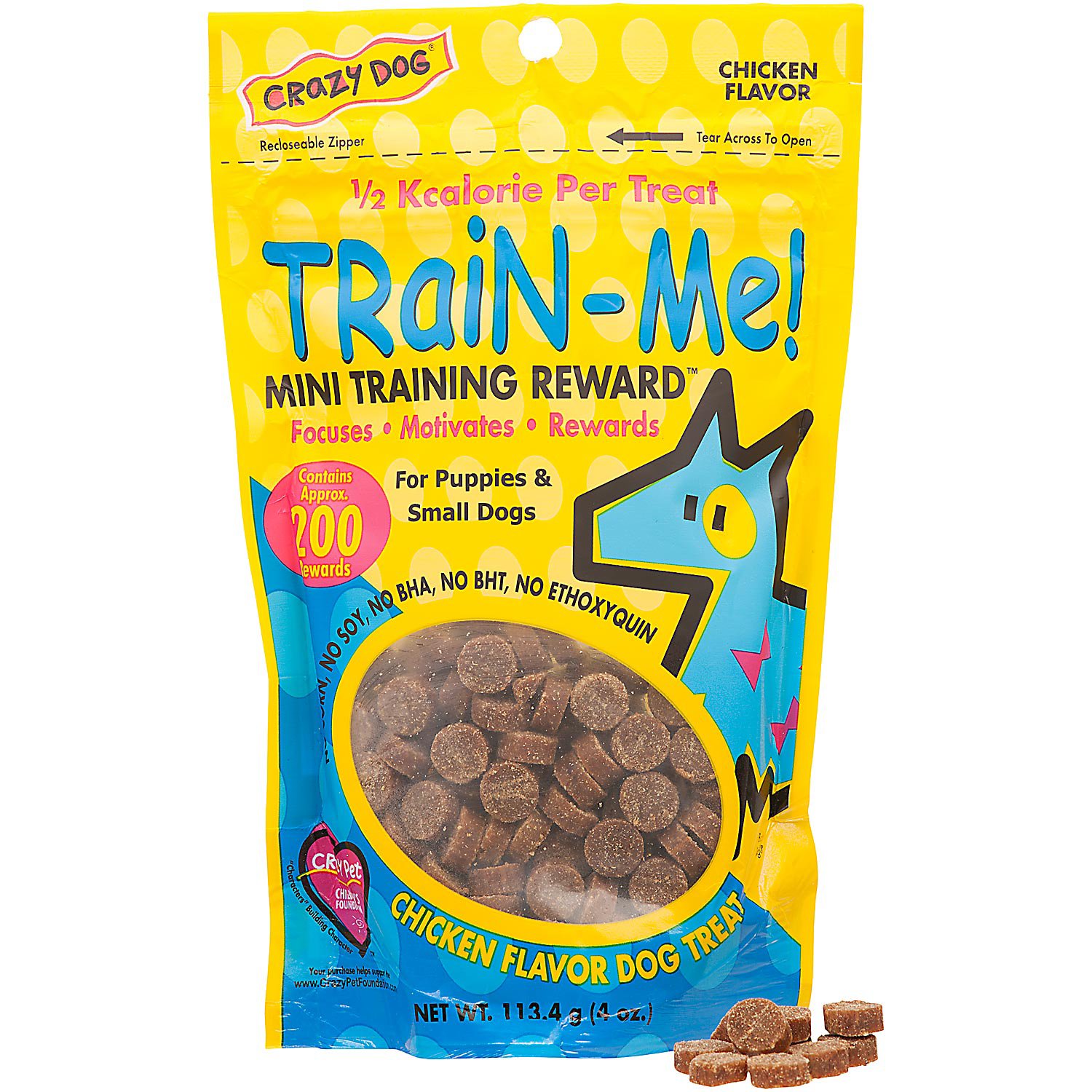 Crazy Dog TrainMe! Mini Training Reward Chicken Dog Treats Petco