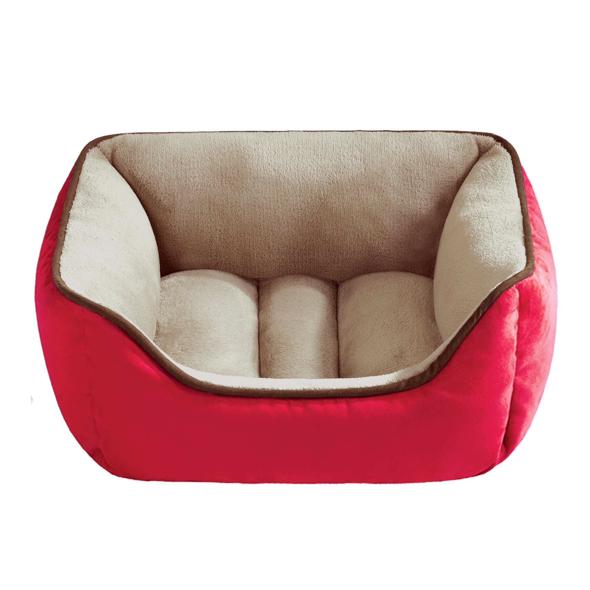 Halo Reversible Rectangular Cuddler Pet Bed in Chili Petco