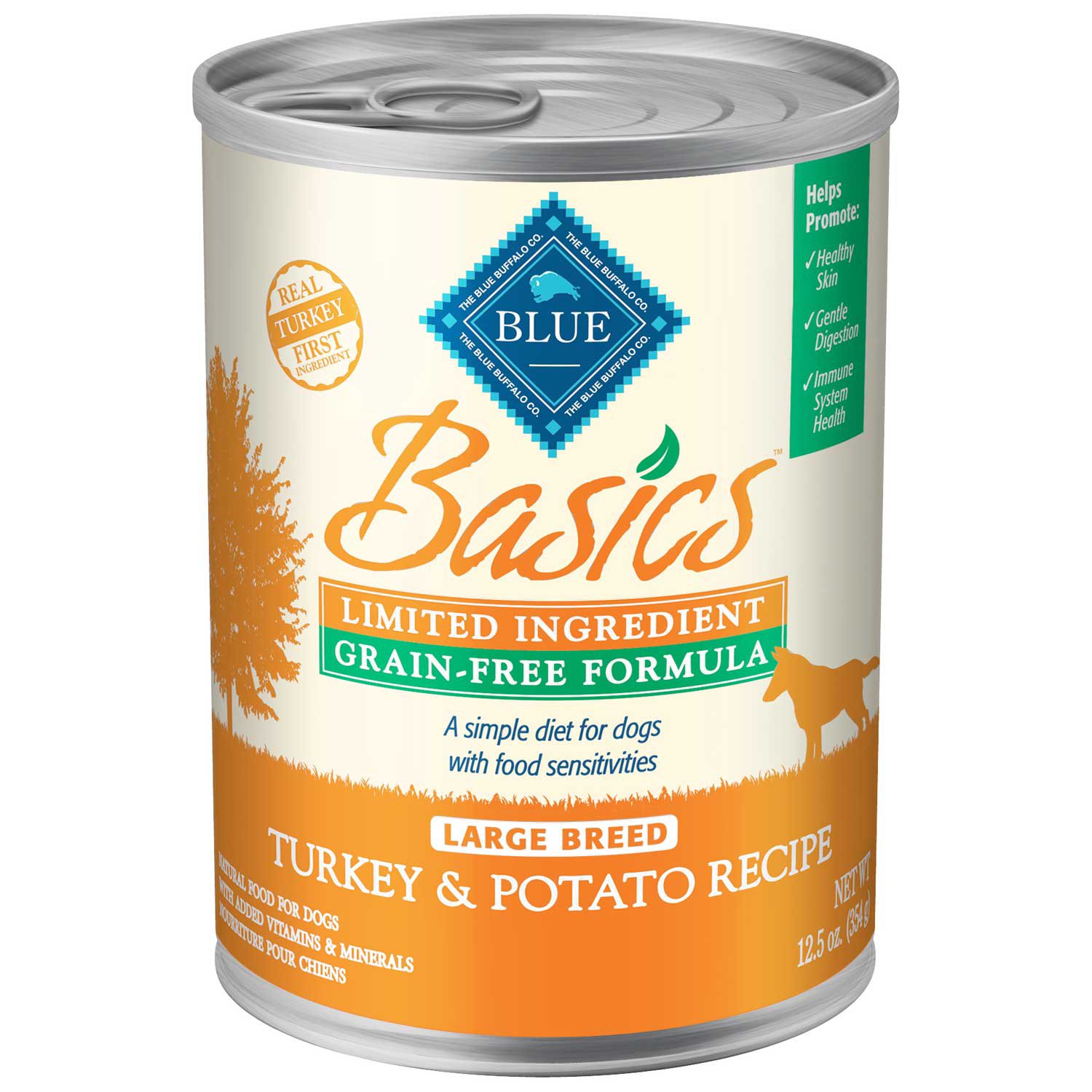 Blue Buffalo Blue Basics Lid & Grain Free Large Breed Turkey Canned