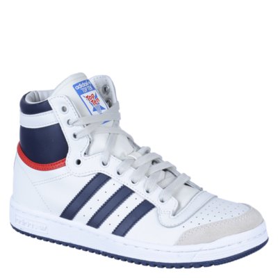 Buy Adidas white and navy Top Ten Hi kids shoes