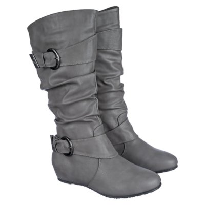 Shiekh Candies15 Grey MidCalf Boots Shiekh Shoes