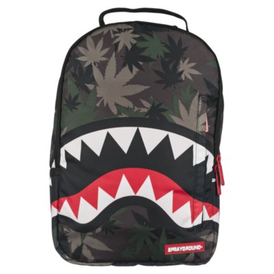 Sprayground Weed Shark Green Backpack Shiekh Shoes
