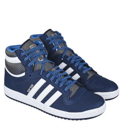 adidas Top Ten Hi Men's Navy Casual Lace Up Sneaker Shiekh Shoes
