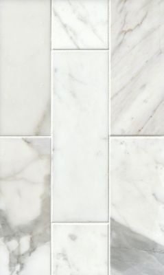Firenze Calacatta Honed Marble Wall and Floor Tile 4 x 12 in. The