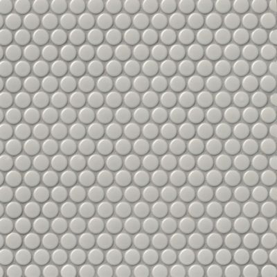 Penny Round Light Grey Gloss Porcelain Mosaic Wall and Floor Tile The Tile Shop