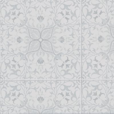 Morris & Co. Pure Net Cloud Grey Porcelain Wall and Floor Tile 13 x