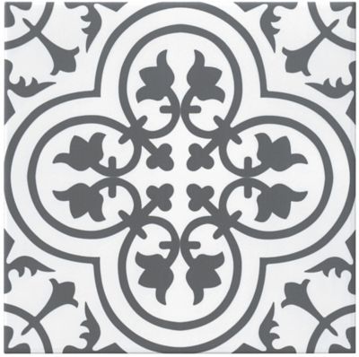 Vintage White Porcelain Wall and Floor Tile 13 x 13 in. The Tile Shop