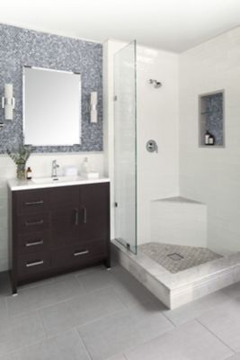 Linho Light Grey Ceramic Floor Tile 12 x 24 in. The Tile Shop