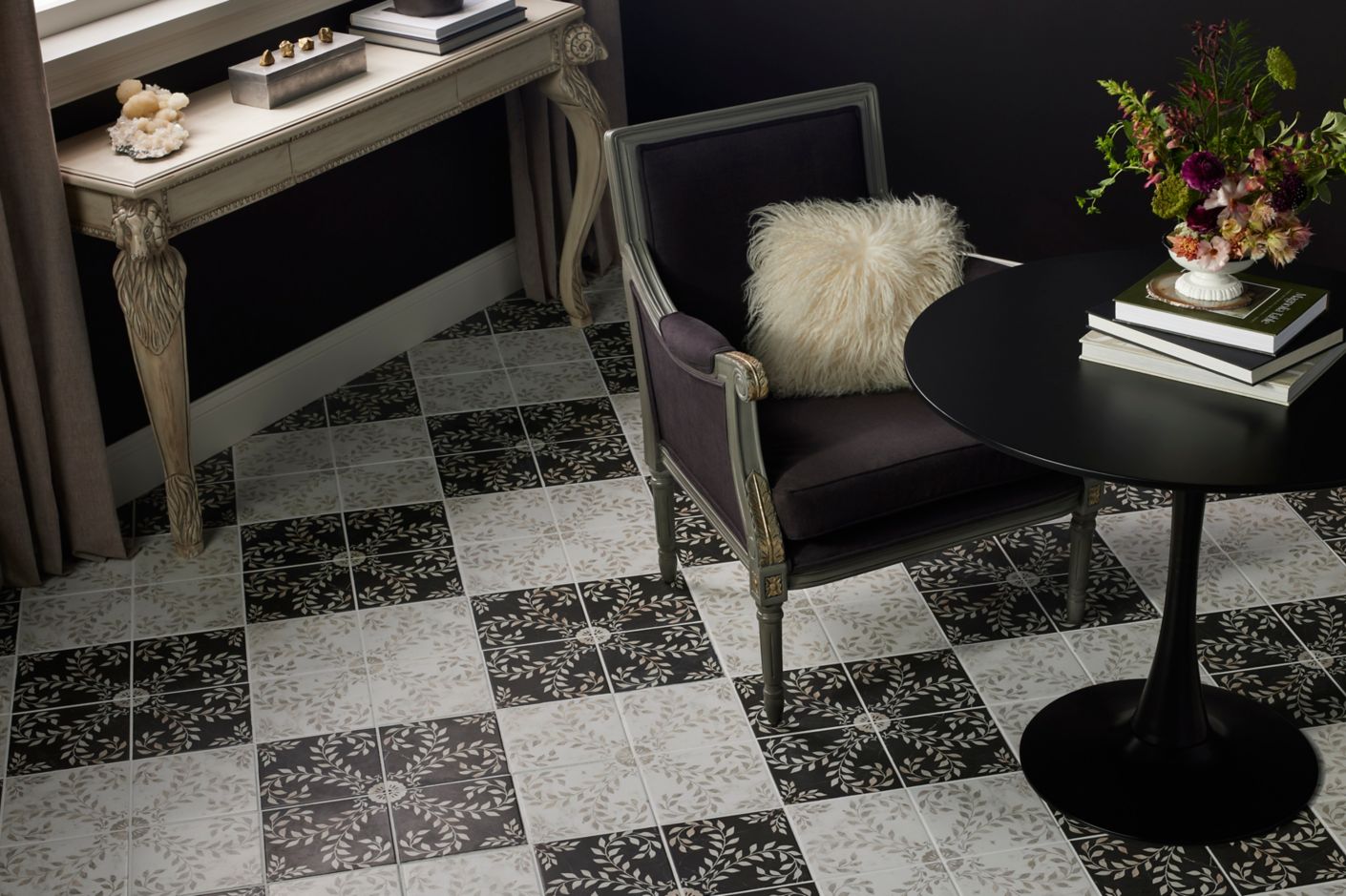 Black Marquina Polished Marble Subway Wall and Floor Tile 3 x 6 in