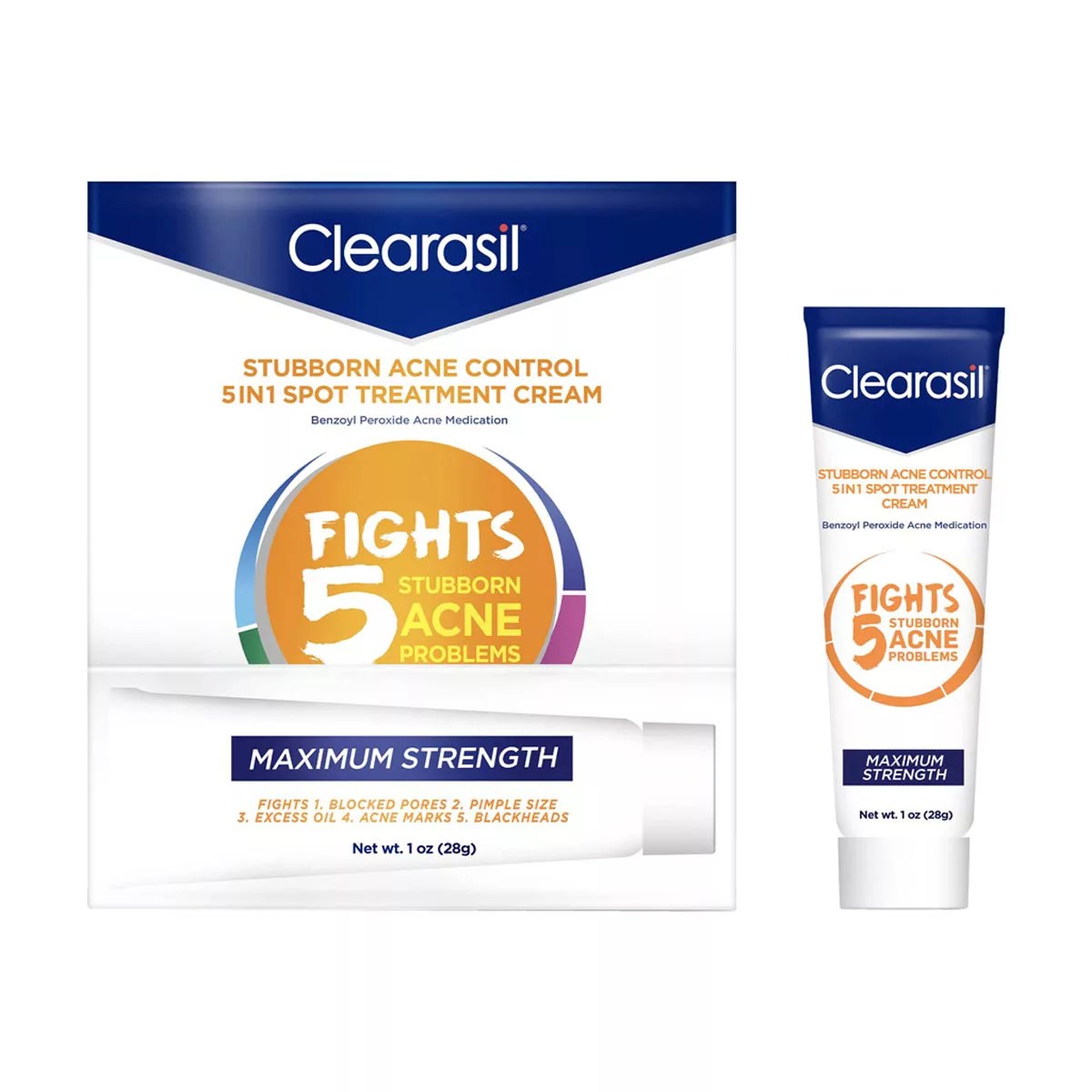 Buy Clearasil Stubborn Acne Control 5in1 Spot Treatment Cream, Maximum