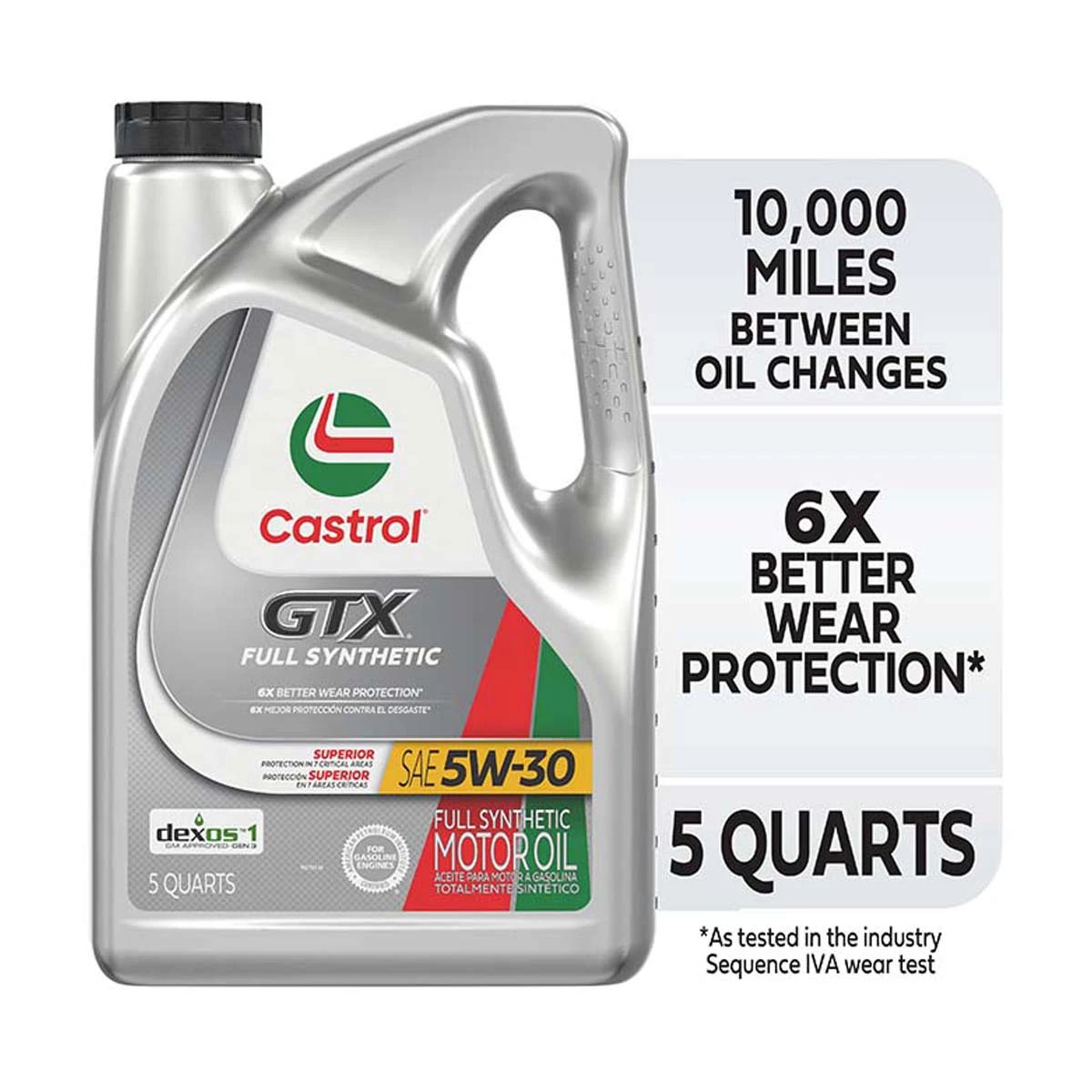 Buy Castrol GTX Full Synthetic 5W-30 Motor Oil, 5 qt from Dollar