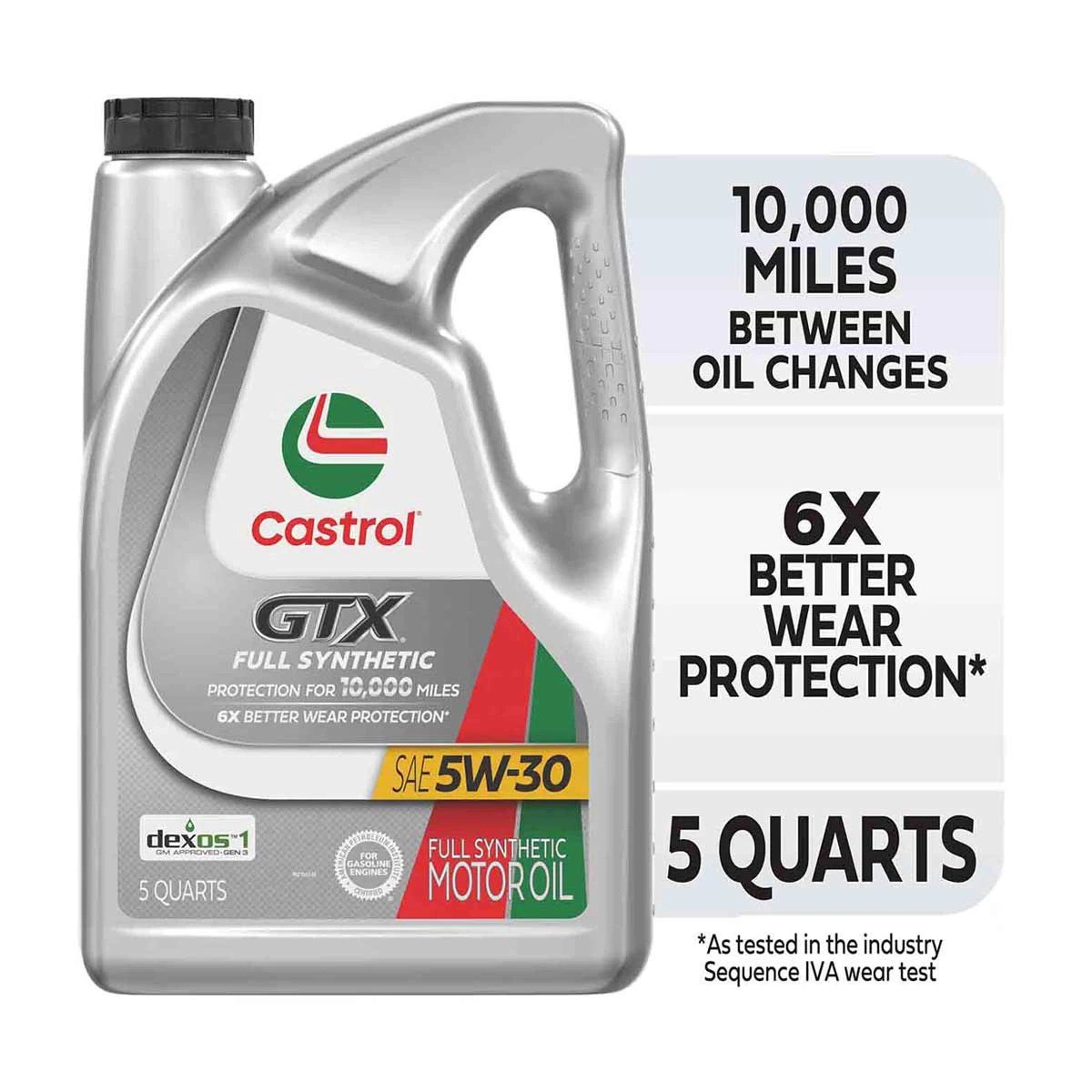 Buy Castrol GTX Full Synthetic 5W-30 Motor Oil, 5 qt from Dollar