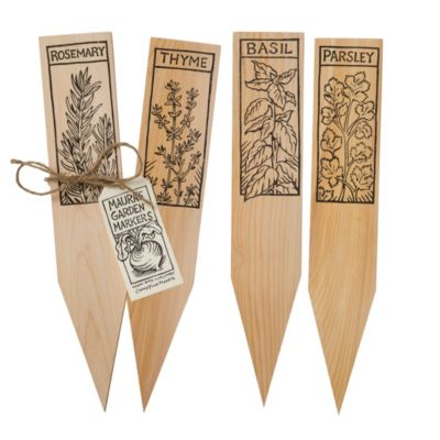 Wooden Herb Plant Markers Terrain