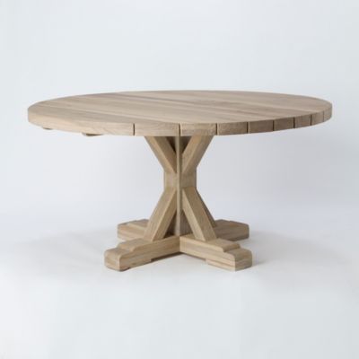 Preserved Teak Dining Table, Round Terrain
