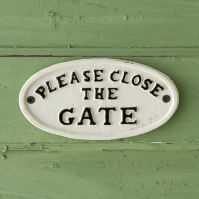 Cast Iron Gate Sign Terrain