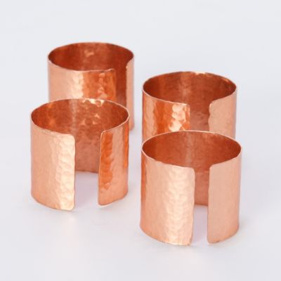 Hammered Copper Napkin Rings Terrain