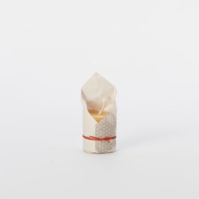Pure Beeswax Narrow Pillar Candle, Small Terrain