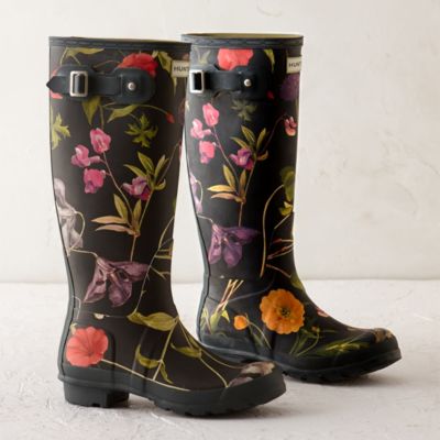 Hunter Floral Garden Boots, Tall Terrain