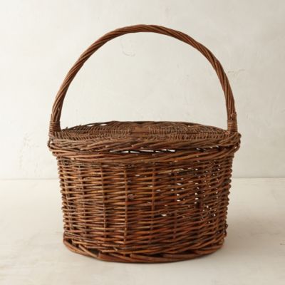 Round Wicker Picnic Basket