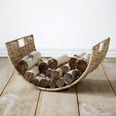 Half Moon Wicker Log Basket Terrain