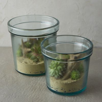 Recycled Glass Flower Pot Terrain