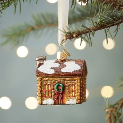 Log Cabin Glass Ornament Terrain