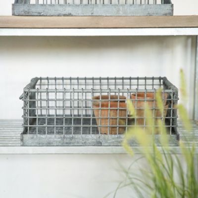 Antique Zinc Wire Basket Terrain