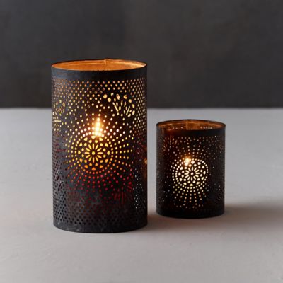 Punched Iron Votive Holder Terrain