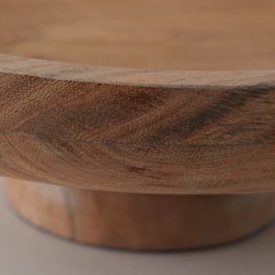 Acacia Wood Footed Serving Bowl Terrain
