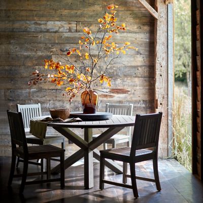 Cross Leg Teak Round Dining Table Terrain