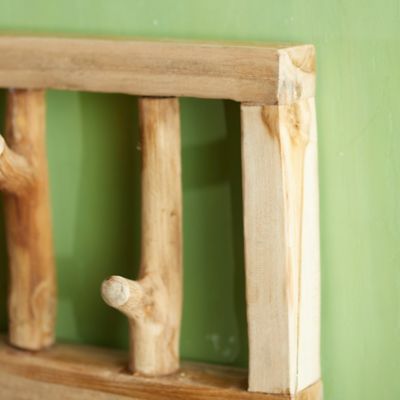Teak Wall Hook Rack Terrain