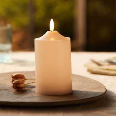 Outdoor Flameless Pillar Candle Terrain