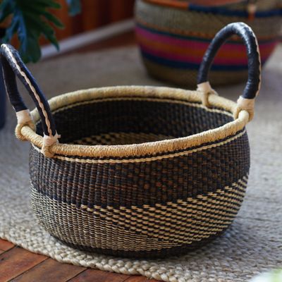 Woven Basket, Black + White Terrain