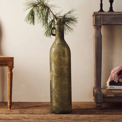 Aged Recycled Glass Bottle Vase Terrain