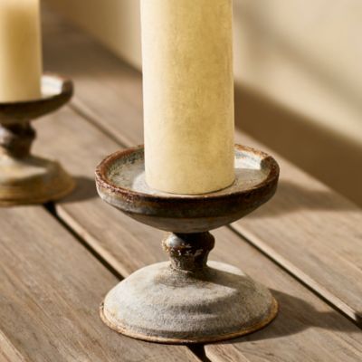 Aged Iron Pillar Candle Holder Terrain