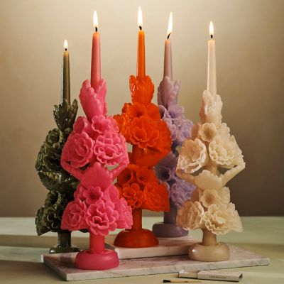 Oaxacan Floral Taper Candle, Large Terrain