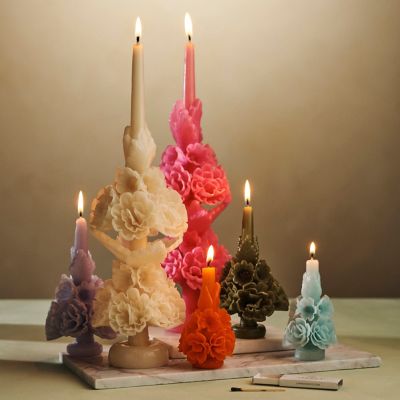 Oaxacan Floral Taper Candle, Large Terrain