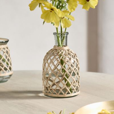 Rattan Wrapped Bud Vase Terrain