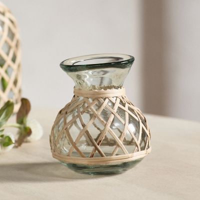 Rattan Wrapped Bud Vase Terrain