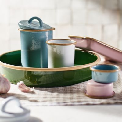 Enamel Spice Jar, Blue Terrain