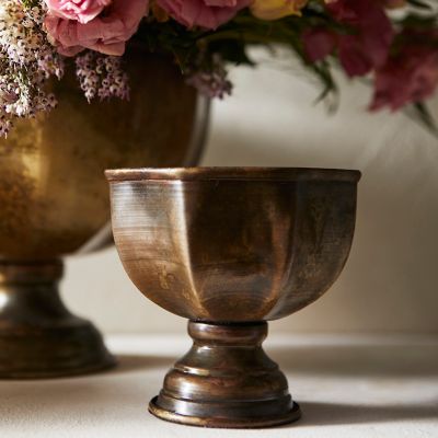 Antiqued Iron Bowl Vases, Set of 3 Terrain