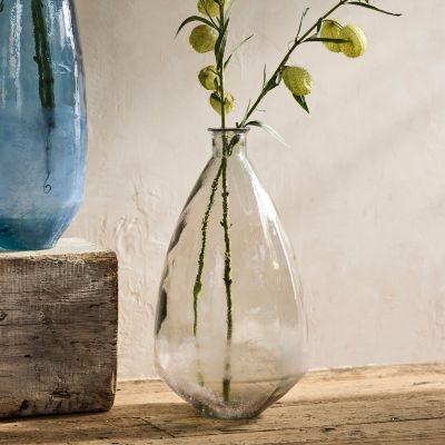 Recycled Glass Bottle Vase, Round Terrain