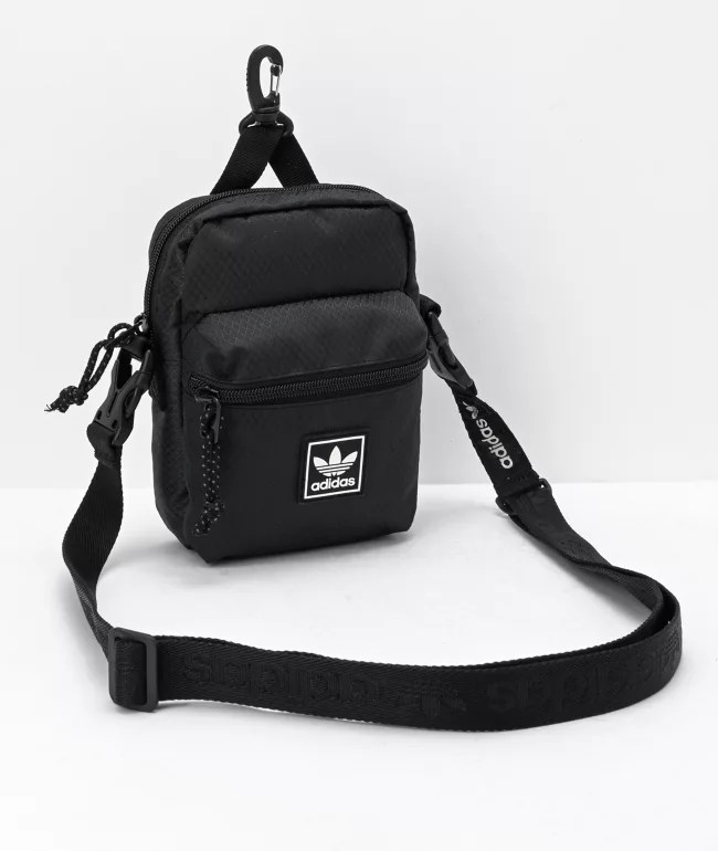 Adidas Originals Festival Crossbody Bag, Black/White, One Size