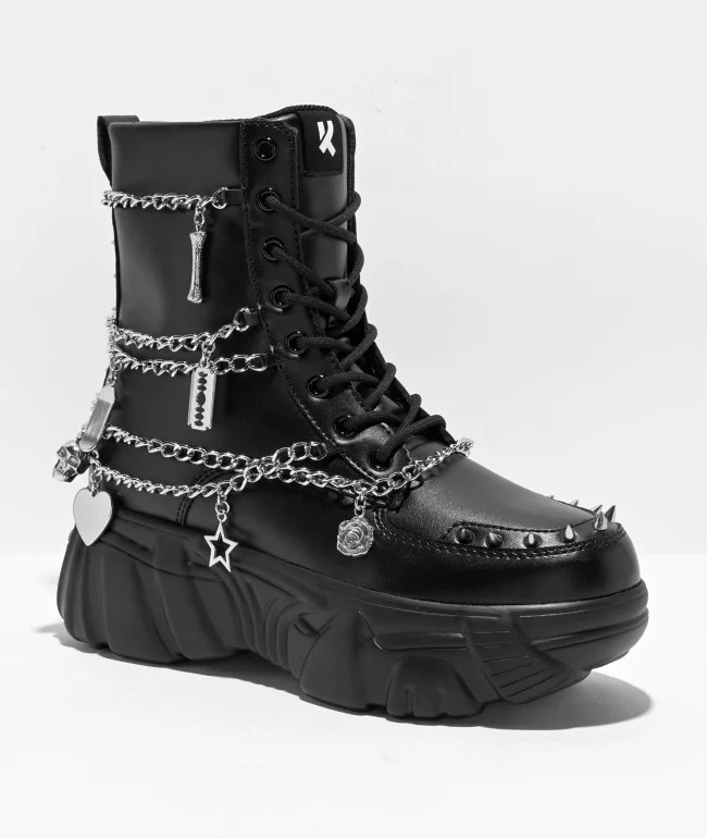 Black Platform Heels Boots