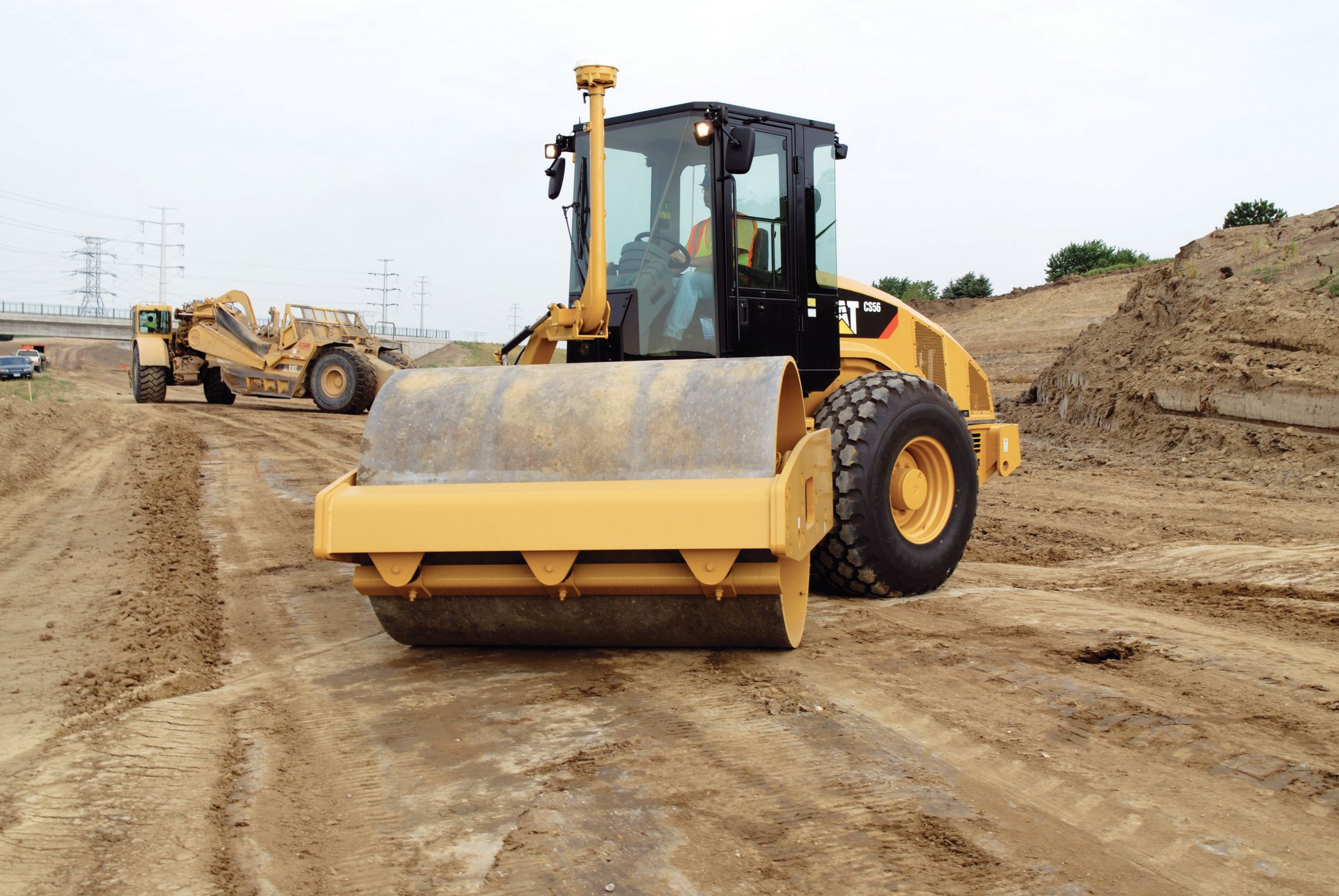 Cat CS56 Vibratory Soil Compactor Caterpillar